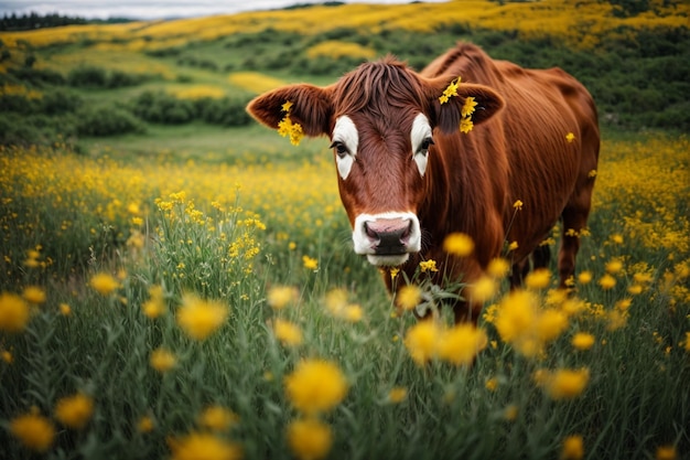 foto van de koe op de boerderij