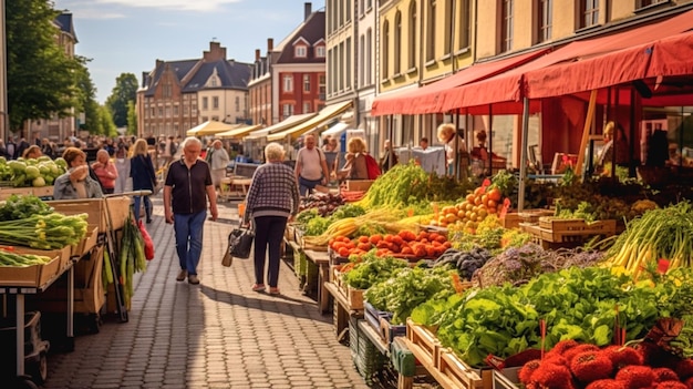 foto van de markt