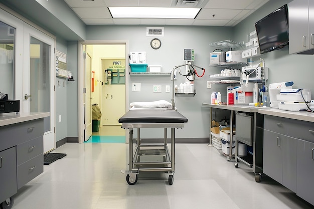 foto van de professionele dierenarts in de kliniek