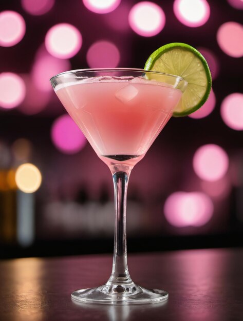 Foto van de roze cocktail