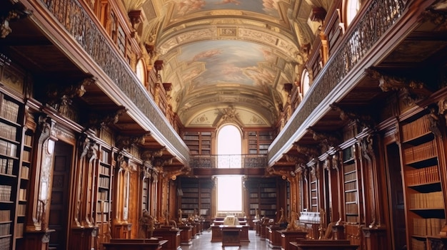 foto van de sfeer van de bibliotheek op school