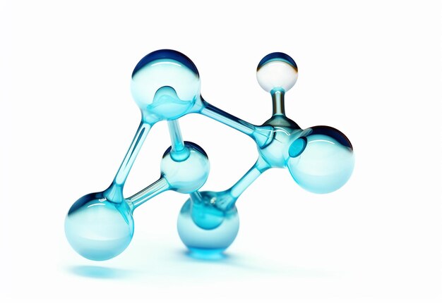 Foto foto van de structuur van het moleculaire ontwerp van de achtergrond van de moleculaire wetenschap