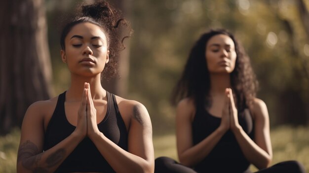 Foto van de vrouw die yoga oefent