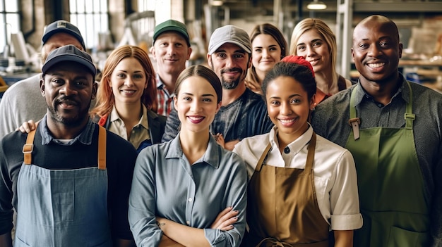 Foto foto van diverse multi-etnische mensen met verschillende banen