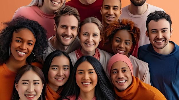 Foto van Diversiteit groep mensen geluk of Diverse etnische groepen