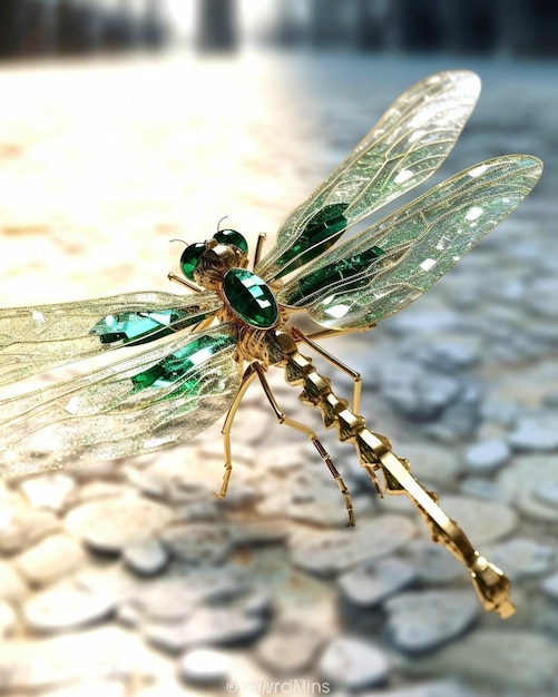 Foto foto van dragonfly cristal