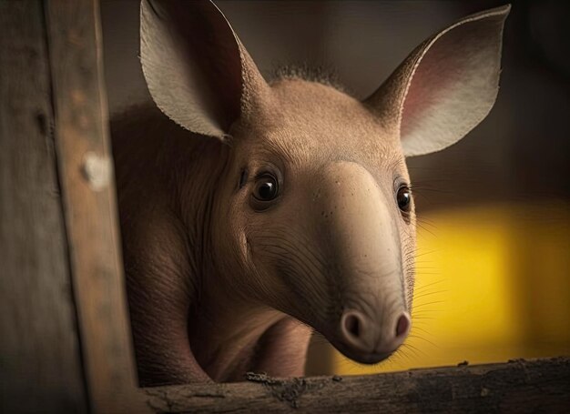 Foto van een aardvarken met een ondiepe diepte 7