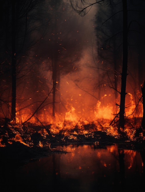 Foto van een bosbrand in Turkije