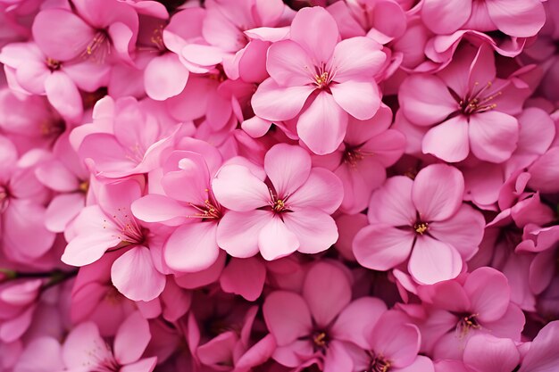 Foto van een close-up van roze kersenbloesems