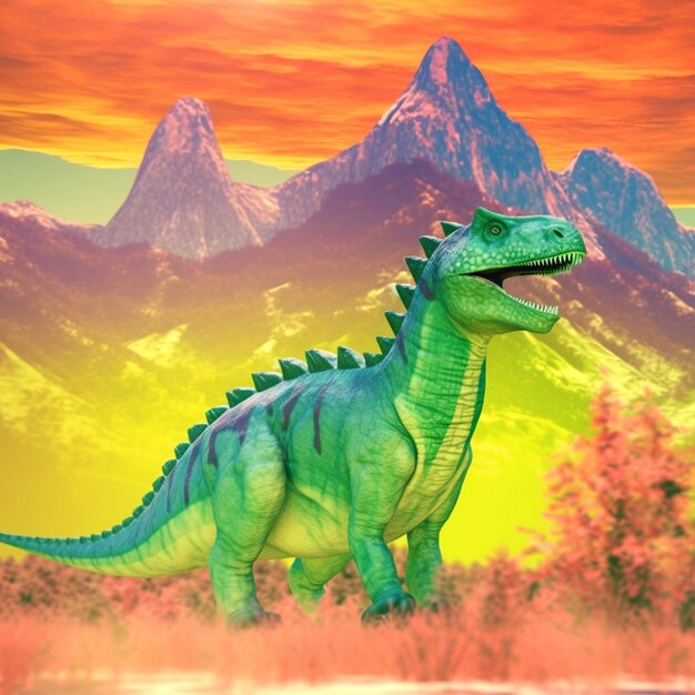 Foto foto van een dinosaurus