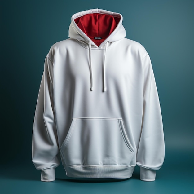 foto van een gewone witte hoodie