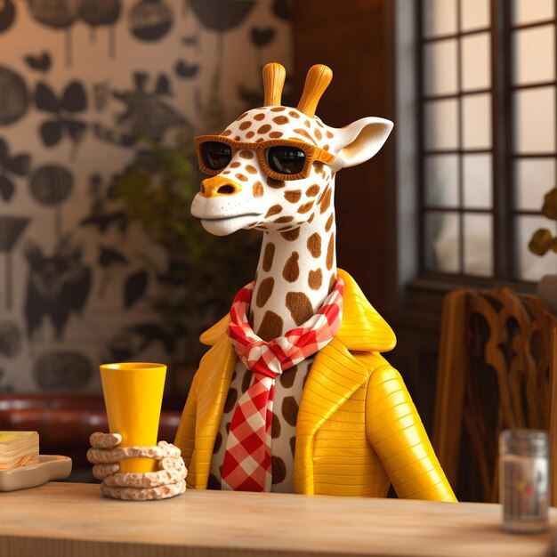 Foto foto van een giraffe