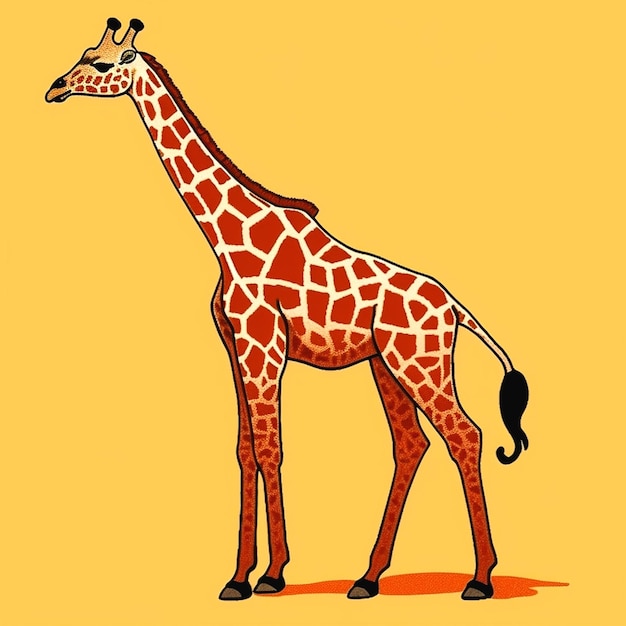 Foto foto van een giraffe