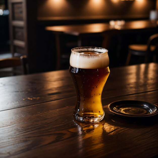 Foto foto van een glas bier