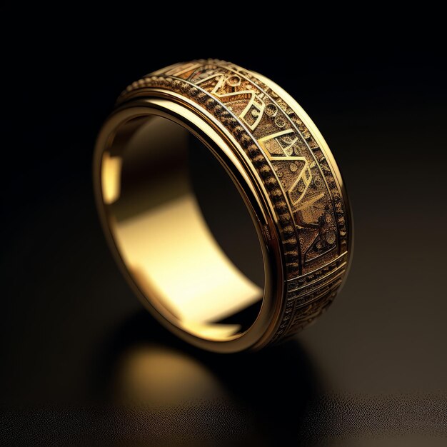 Foto van een gouden ring.