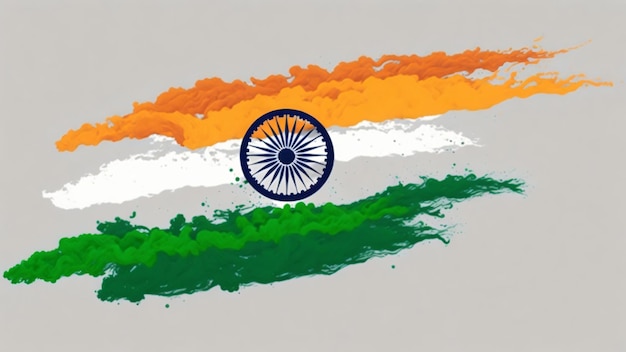 Foto van een Indiase vlag achtergrond ai generatief
