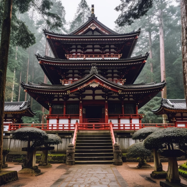 Foto foto van een japanse tempel