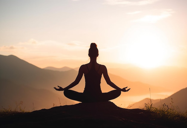 Foto van een jonge dame die yoga-activiteit doet