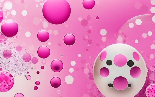 Foto van een kleurrijke en speelse achtergrond met bubbels en cirkels