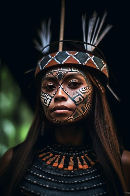 foto van een mooie jonge mentawai stam vrouw