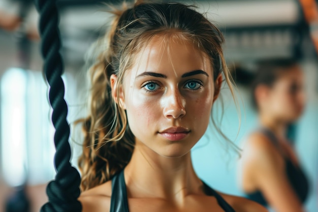 Foto van een mooie vrouwelijke fitness instructeur Generatieve AI