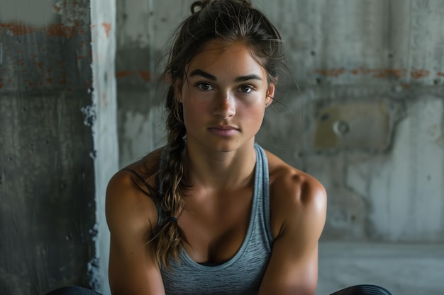 Foto foto van een mooie vrouwelijke fitness instructeur generatieve ai