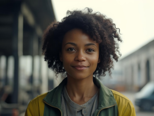 foto van een natuurlijke vrouw die werkt als bouwvakker