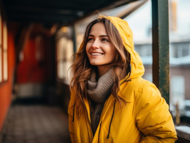 foto van een natuurlijke vrouw die werkt als bouwvakker