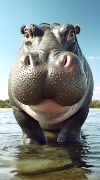foto van een nijlpaard