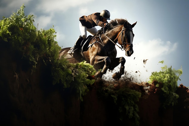 Foto foto van een paard in de open lucht