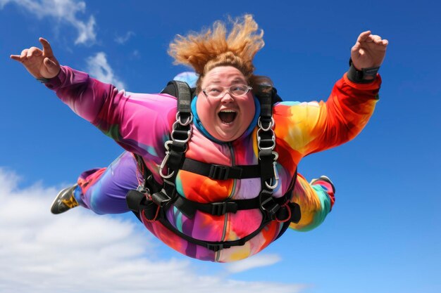 Foto foto van een persoon die van extreme sporten houdt