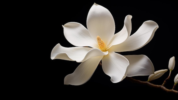 Foto van een prachtige Magnolia bloem geïsoleerd op een witte achtergrond