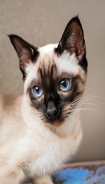 Foto van een schattige Siamese Cat generatieve ai