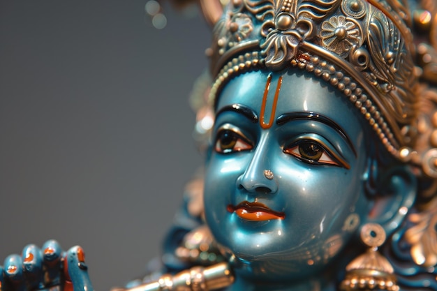 Foto van een standbeeld van Krishna Generative AI