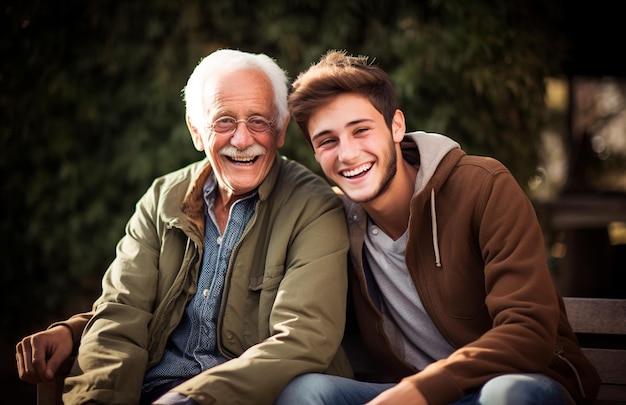 foto van een vader met zijn zoon