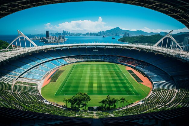 Foto van een voetbalstadion