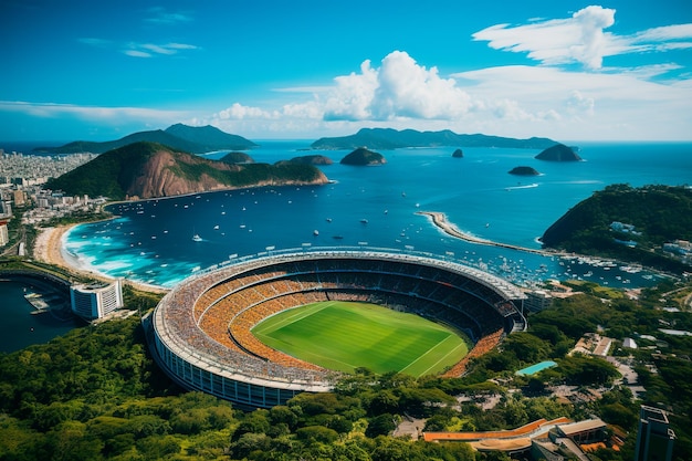 Foto van een voetbalstadion