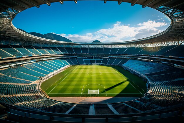 Foto van een voetbalstadion