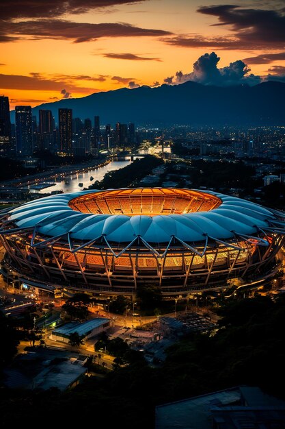 Foto foto van een voetbalstadion