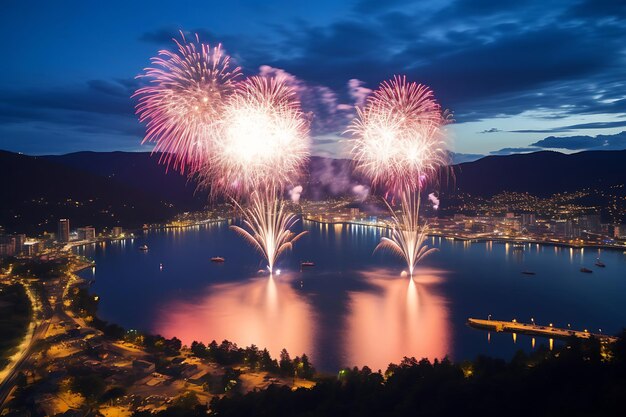 Foto van feestelijk Colombiaans vuurwerk