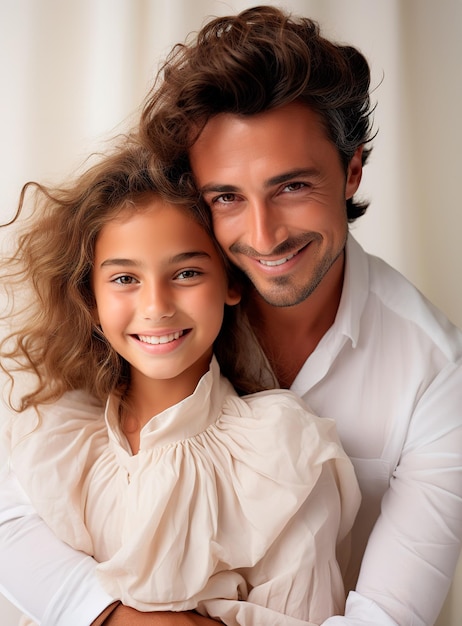 foto van gelukkige vader en dochter