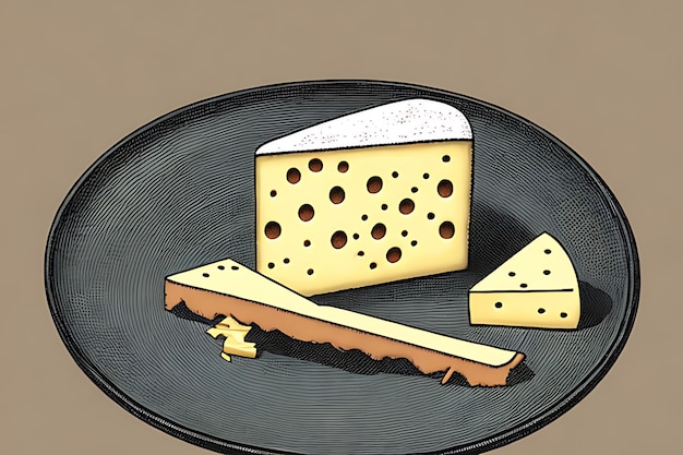 Foto van heerlijke gelaagde kaas die door AI is gegenereerd