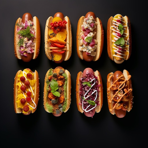 Foto foto van heerlijke hotdogsandwiches