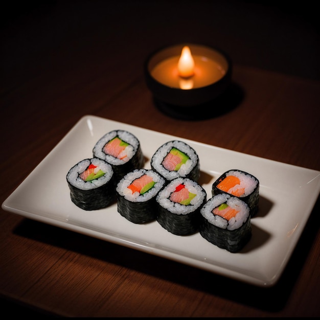 Foto foto van heerlijke sushi.