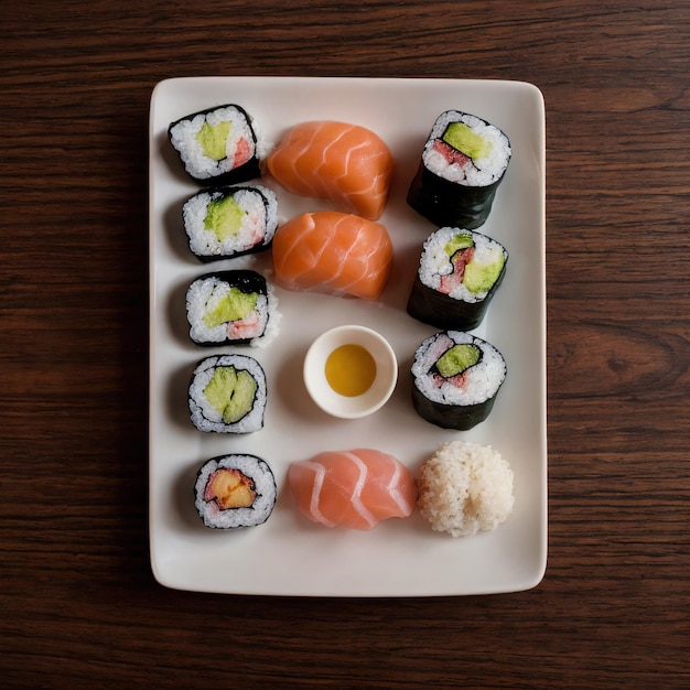 Foto foto van heerlijke sushi.