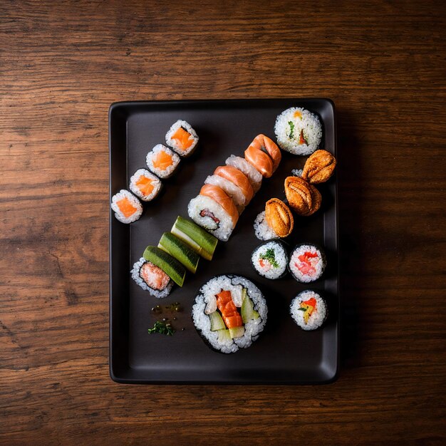 Foto foto van heerlijke sushi.