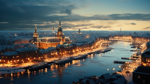 foto van Helsinki, zeer gedetailleerde filmische film