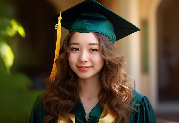 Foto van het gelukkige afstudeerteam van afstudeerstudenten met afstudeerhoed en diploma