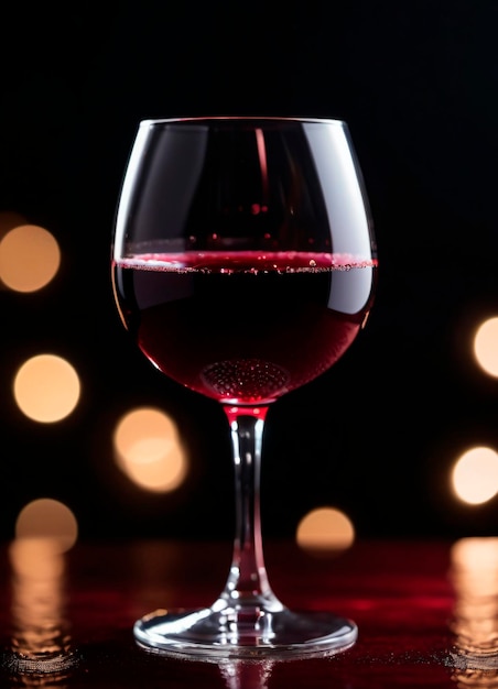 Foto van het glas met rode wijn