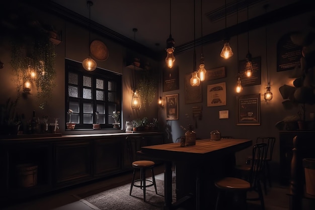 Foto van het interieur van de coffeeshop